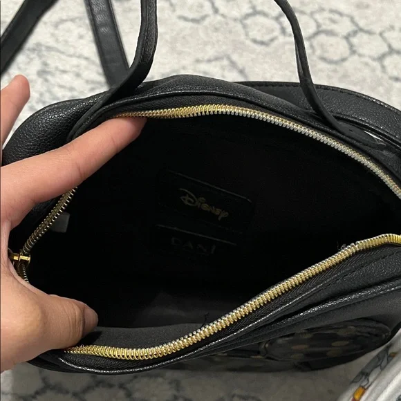 Danielle Nicole Black Crossbody Bag with Gold Accents - Picture 4 of 6